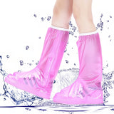 Protectie Incaltaminte pentru Ploaie si Noroi, Flippy, Impermeabila, Talpa Antiderapanta, cu Fermoar si Capsa, Inaltime 40 cm, Marime M 36-37, Roz - vivimall.ro