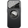 Husa protectie MagSafe Kathy Tech, Vivimall, pentru Apple iPhone 14 Plus, Dublu Cerc, Negru - vivimall.ro