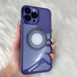 Husa protectie MagSafe TPU, Flippy, pentru iPhone 14 Plus, cu decupaj logo, Folie Sticla Camera, Mov - vivimall.ro