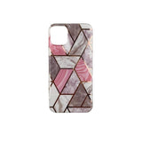 Husa protectie pentru Apple iPhone 11 Pro Soft IMD TPU Marble Geometric Alb - vivimall.ro