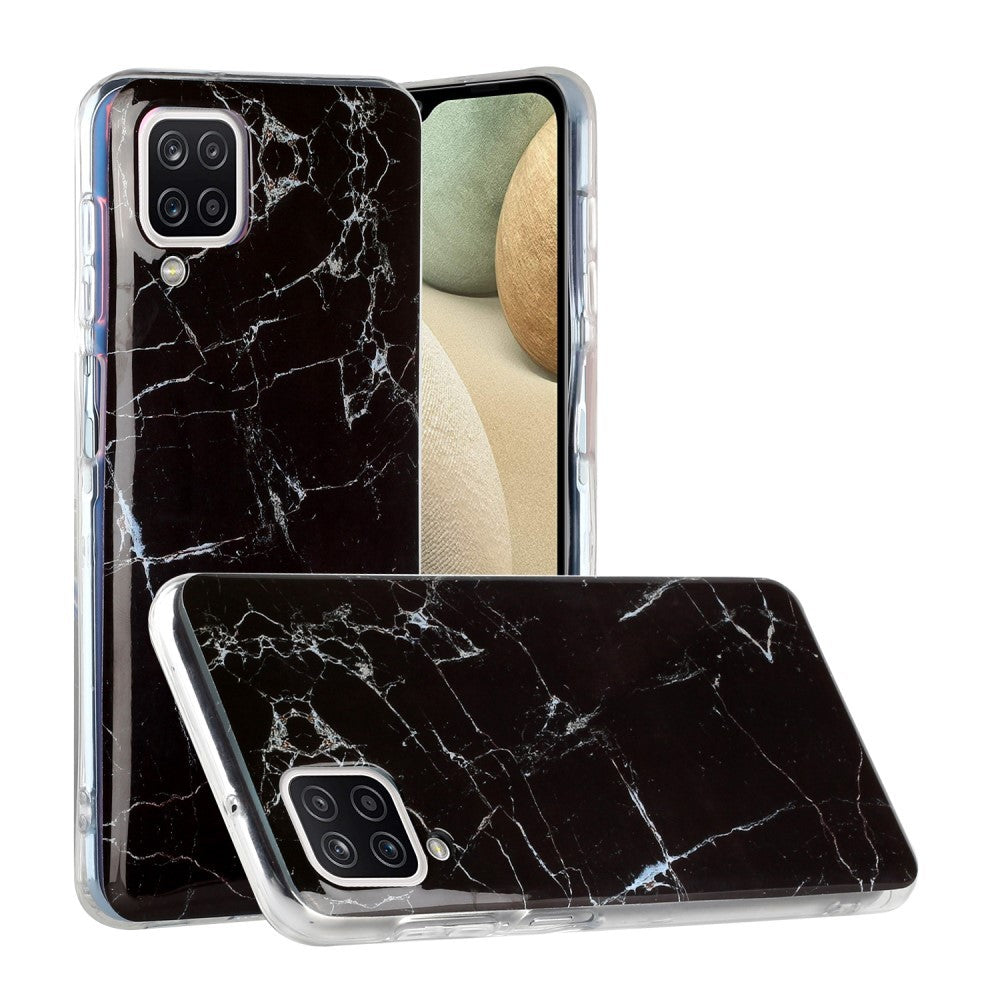 Husa protectie pentru Apple iPhone 11 Pro Soft IMD TPU Marble Negru cu Suport inclus - vivimall.ro