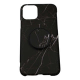 Husa protectie pentru Apple iPhone 7/8/SE 2020 Soft IMD TPU Marble Negru cu Suport inclus - vivimall.ro