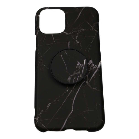 Husa protectie pentru Apple iPhone 7/8/SE 2020 Soft IMD TPU Marble Negru cu Suport inclus - vivimall.ro