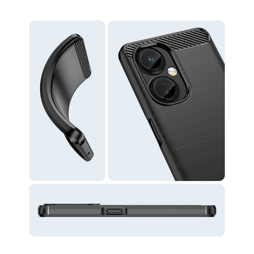 Husă OnePlus Nord CE2 Lite 5G montată pe telefon, protecție completă, vedere față-spate