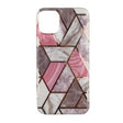 Husa protectie pentru Samsung A11 Soft IMD TPU Marble Geometric Alb - vivimall.ro