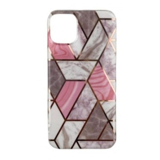 Husa protectie pentru Samsung A11 Soft IMD TPU Marble Geometric Alb - vivimall.ro