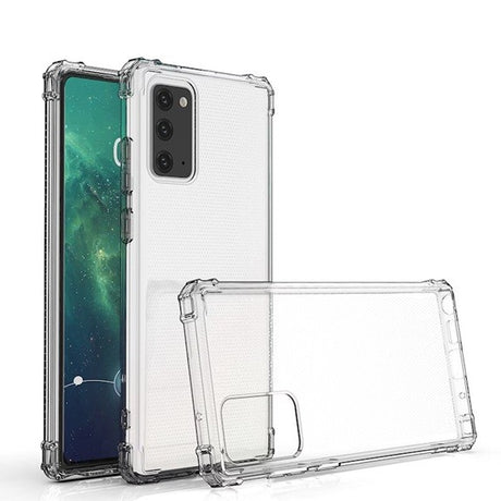 Husă transparentă TPU antisoc pentru Samsung Galaxy S20, vedere frontală, grosime 1.5 mm