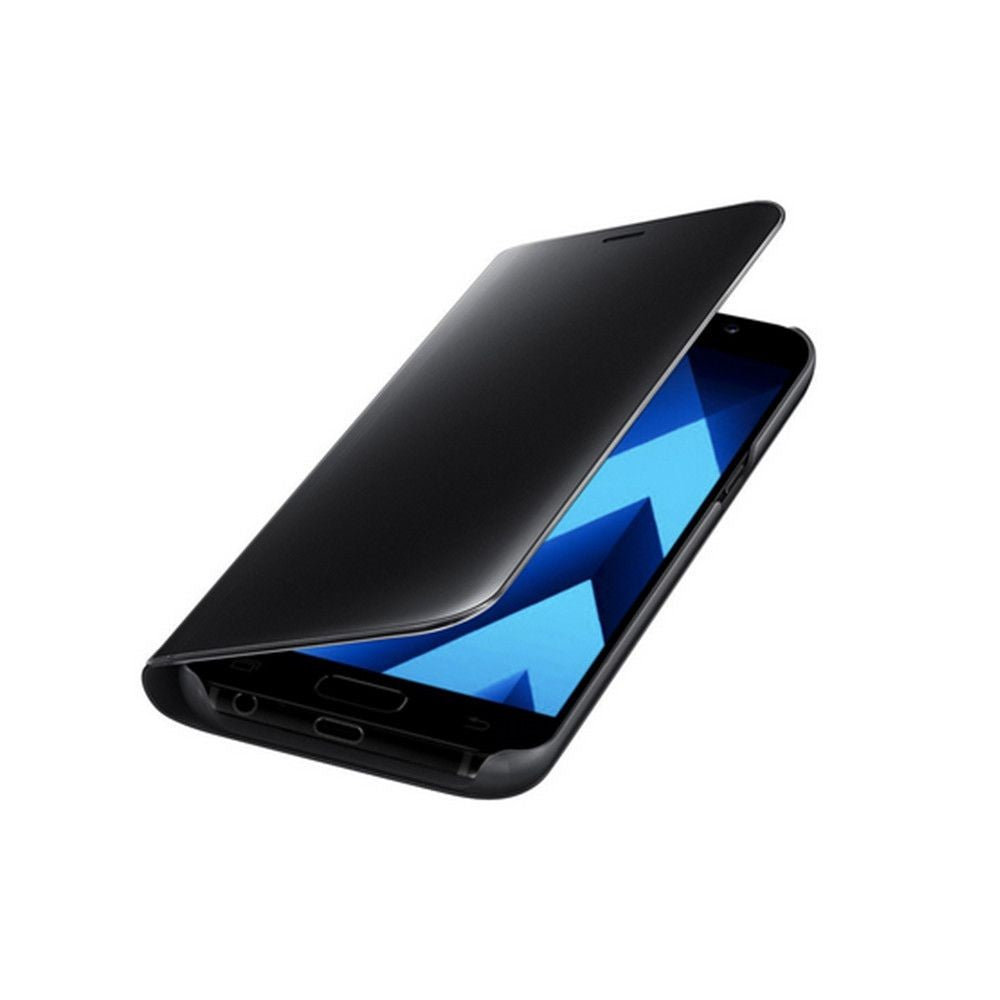 Husa Samsung Galaxy A3 2017 Flip Cover Oglinda Negru - vivimall.ro