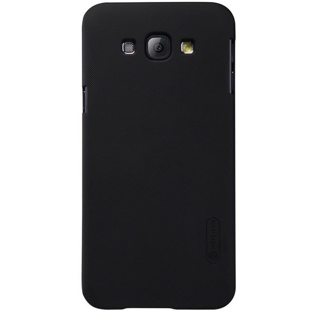 Husa Samsung Galaxy A8 2015 Nillkin Frosted Shield Negru + Folie de protectie - vivimall.ro