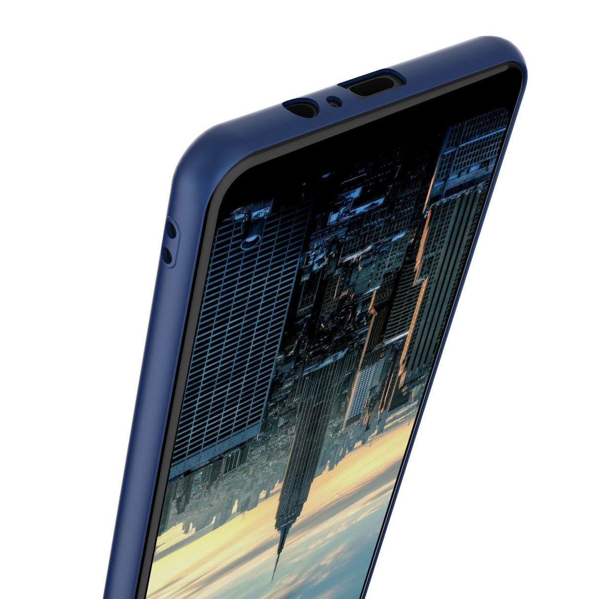 Husa Samsung Galaxy A8 2018 Luxury Case Albastru - vivimall.ro