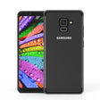 Husa Samsung Galaxy A8 2018 Transparent cu Margini Negre - vivimall.ro