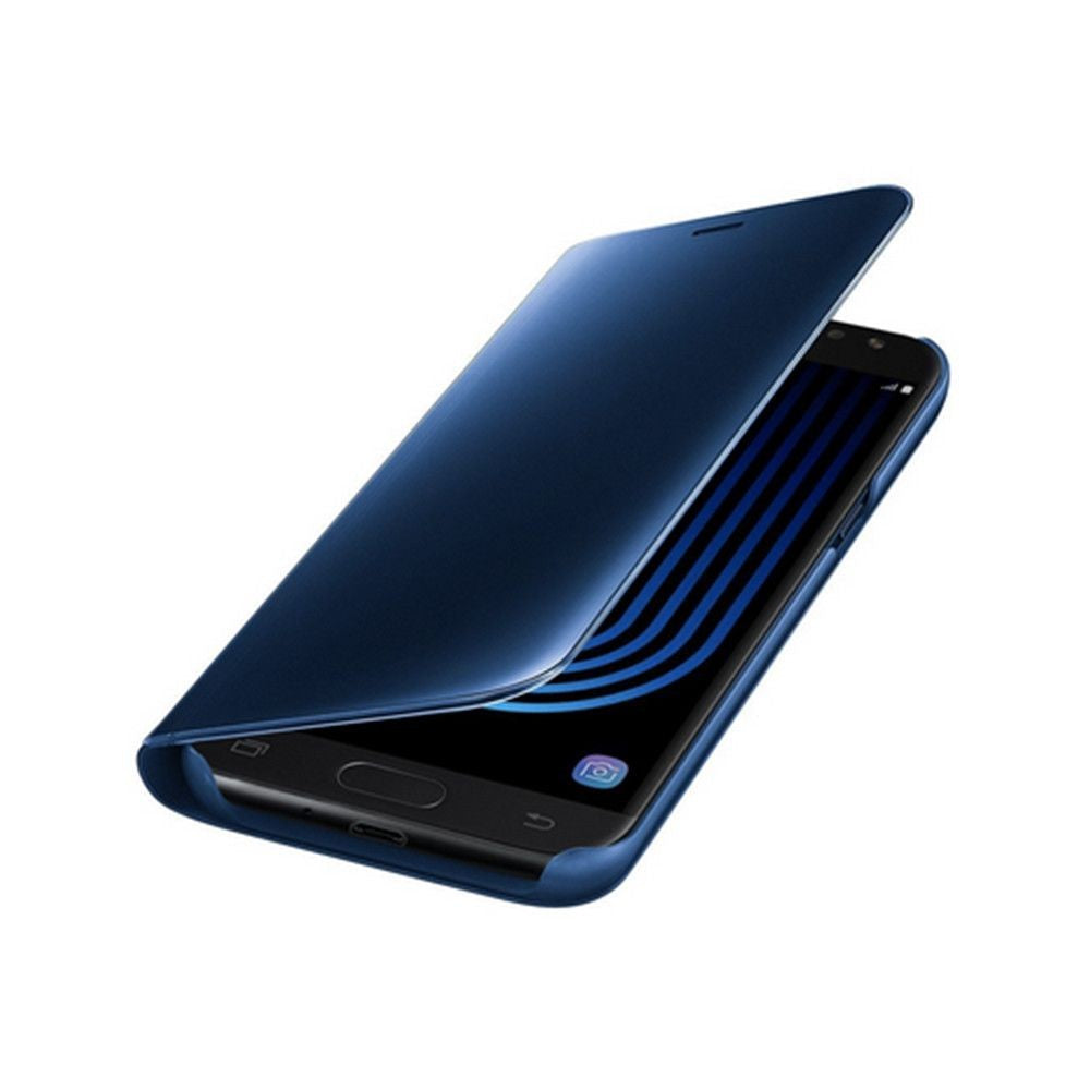 Husa Samsung Galaxy J3 2017 Flip Cover Oglinda Albastru - vivimall.ro