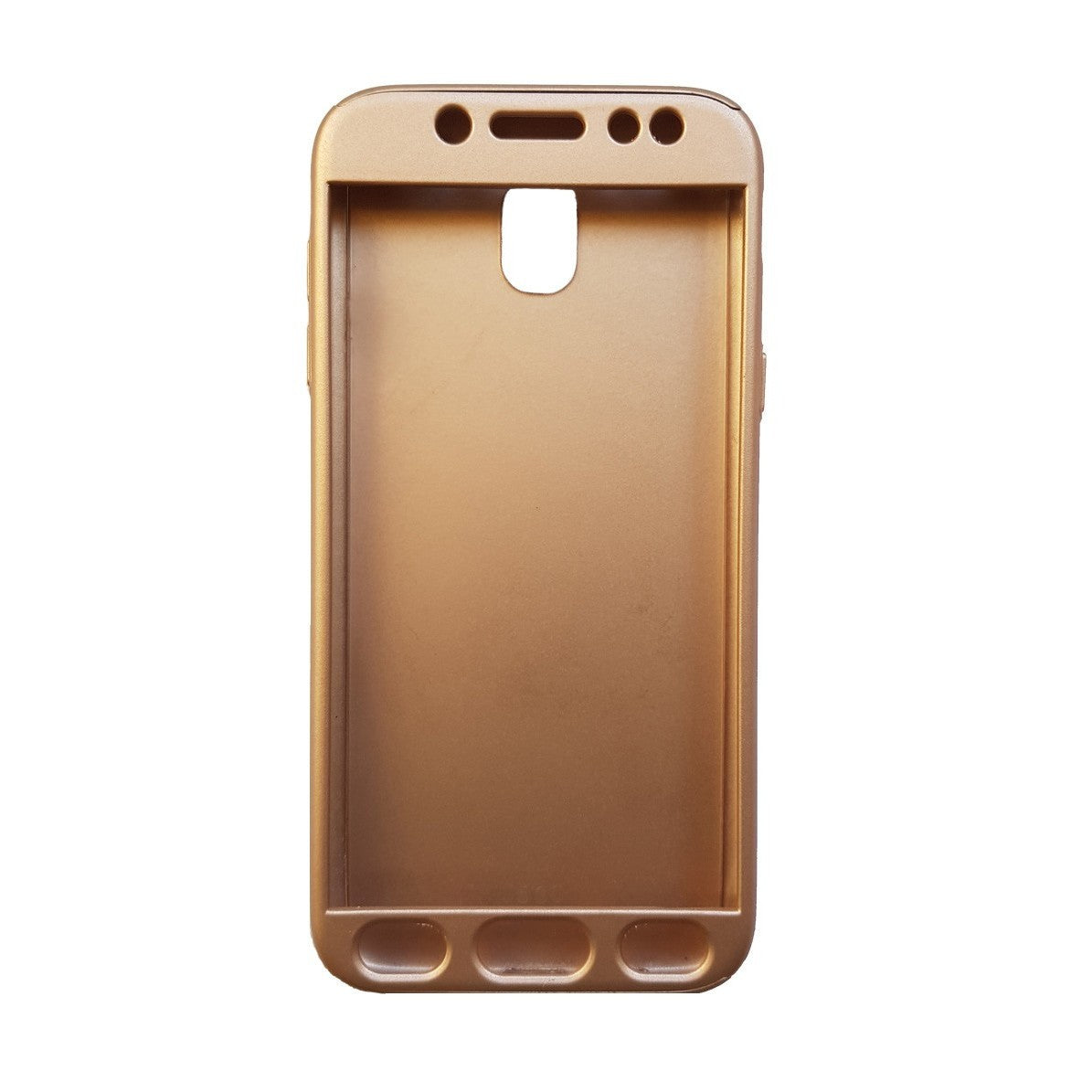 Husa Samsung Galaxy J3 2017 Full Cover 360 Auriu + Folie de protectie - vivimall.ro