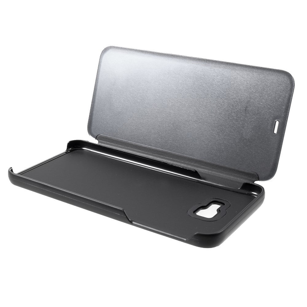 Husa Samsung Galaxy J4 Plus 2018 Flip Cover Oglinda Negru - vivimall.ro