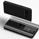 Husa Samsung Galaxy Note 8 Flip Cover Oglinda Negru - vivimall.ro