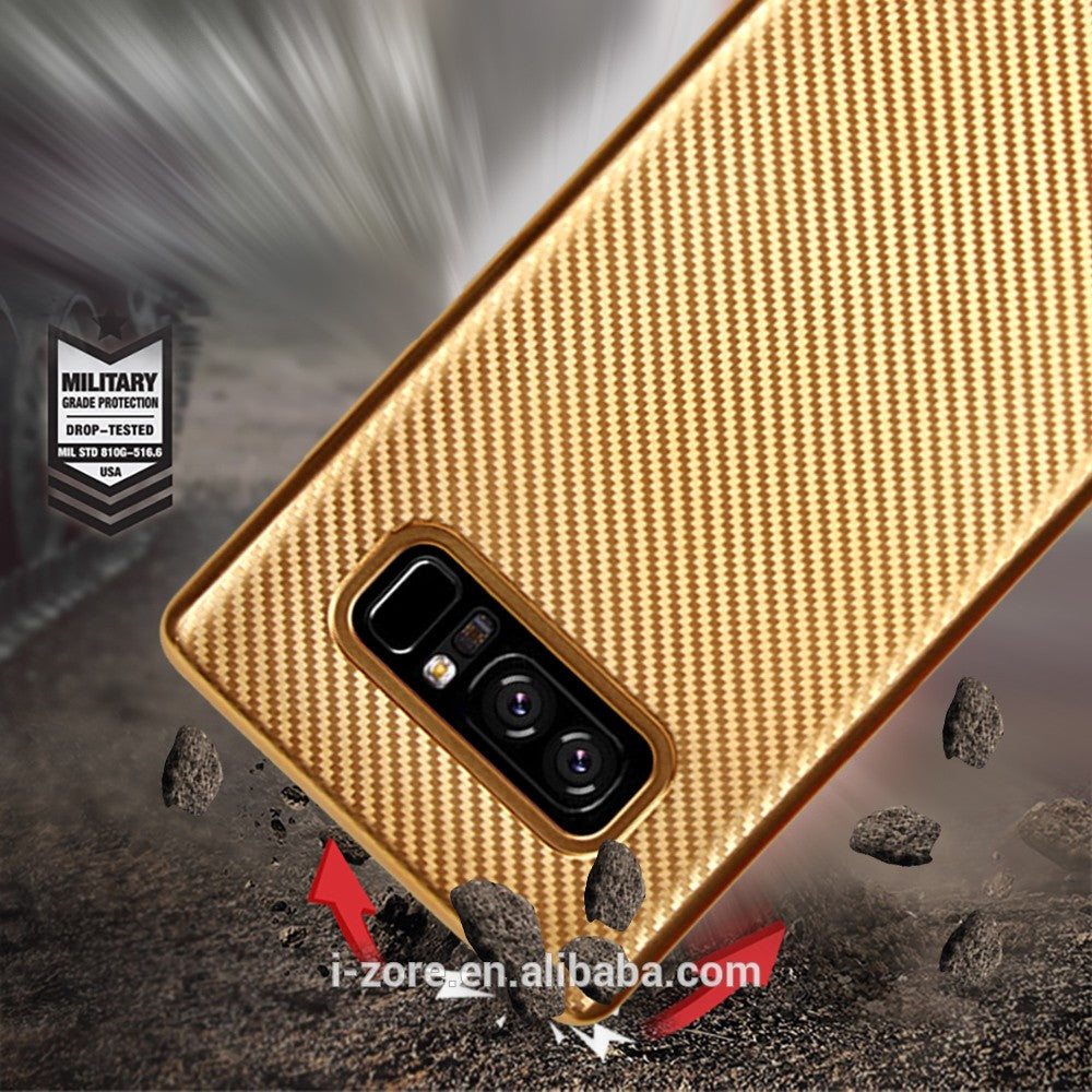 Husa Samsung Galaxy Note 8 i-Zore Carbon Fiber Auriu - vivimall.ro