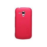 Husa Samsung Galaxy S Duos Nillkin Frosted Shield Rosu + Folie de protectie - vivimall.ro