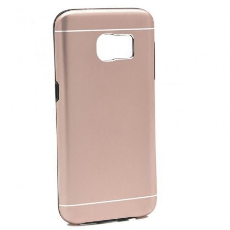 Husa Samsung Galaxy S6 Edge Plus Motomo V2 Roz-Auriu - vivimall.ro