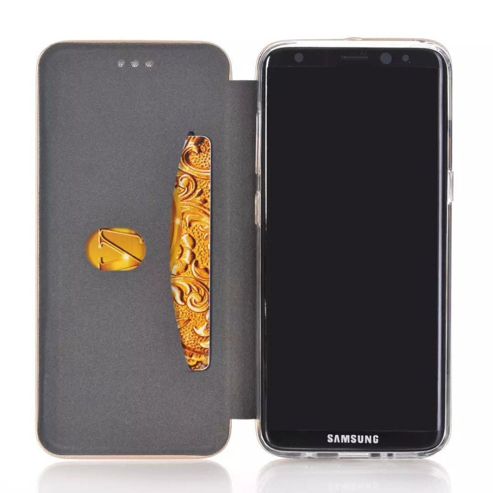 Husa de protectie Flippy compatibila cu Samsung Galaxy S8 Magnet Book Case Auriu - vivimall.ro