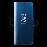 Husa Samsung Galaxy S8 Plus Flip Cover Oglinda Albastru - vivimall.ro