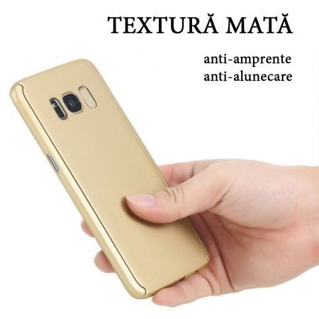 Husa Samsung Galaxy S8 Plus Full Cover 360 Auriu - vivimall.ro