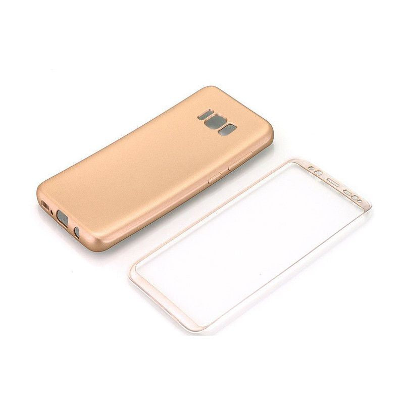 Husa Samsung Galaxy S8 Plus Full Silicone 360 Auriu - vivimall.ro