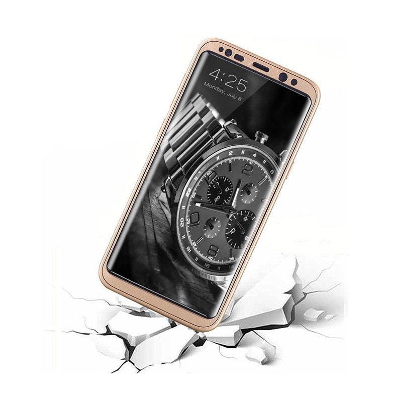 Husa Samsung Galaxy S8 Plus Full Silicone 360 Auriu - vivimall.ro