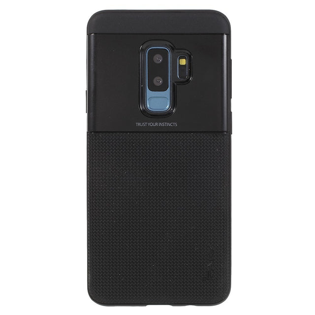Husa Samsung Galaxy S9 Ipaky Elegant Grid Design TPU Hybrid Negru - vivimall.ro