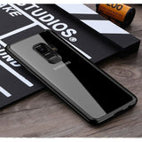 Husa Samsung Galaxy S9 Tpu Transparent cu margini colorate negru - vivimall.ro