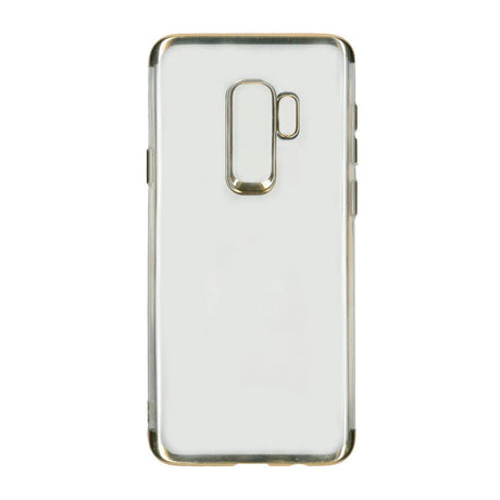 Husa Samsung Galaxy S9 Transparent cu Margini Aurii - vivimall.ro