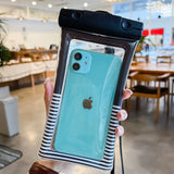 Husa subacvatica Cushion Waterproof Flippy, Snowproof, Universala, Dungata, cu Snur, pentru telefon sau documente, Negru - vivimall.ro