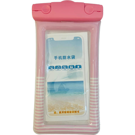 Husa subacvatica Cushion Waterproof Flippy, Snowproof, Universala, Dungata, cu Snur, pentru telefon sau documente, Roz - vivimall.ro