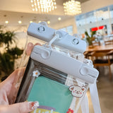 Husa subacvatica Fruity Waterproof Flippy, Snowproof, Universala, Impermeabila, cu Snur, pentru telefon sau documente, Cherry Bear, Alb - vivimall.ro