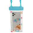 Husa subacvatica Fruity Waterproof Vivimall, Snowproof, Universala, Impermeabila, cu Snur, pentru telefon sau documente, Happy Boy, Bleu - vivimall.ro