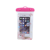 Husa subacvatica Glitter Kids Waterproof Flippy, Snowproof, Universala, cu Snur, pentru telefon sau documente, Cute Bear, Roz - vivimall.ro