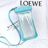 Husa subacvatica Holografica Waterproof Flippy, Snowproof, Universala, Impermeabila, cu Snur, pentru telefon sau documente, Bleu - vivimall.ro
