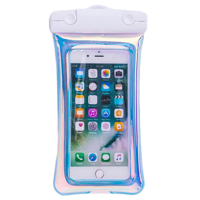 Husa subacvatica Holografica Waterproof Flippy, Snowproof, Universala, Impermeabila, cu Snur, pentru telefon sau documente, Alb - vivimall.ro