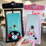 Husa subacvatica Mascot Waterproof Flippy, Snowproof, Universala, cu Snur, pentru telefon sau documente, Bear, Negru - vivimall.ro