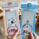 Husa subacvatica Mascot Waterproof Flippy, Snowproof, Universala, cu Snur, pentru telefon sau documente, Cat, Bleu - vivimall.ro