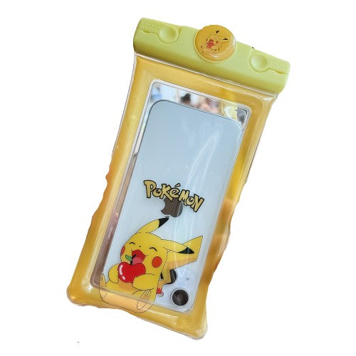 Husa subacvatica Mascot Waterproof Flippy, Snowproof, Universala, cu Snur, pentru telefon sau documente, Pika, Galben - vivimall.ro