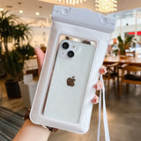 Husa subacvatica Matte Cushion Waterproof Flippy, Snowproof, Universala, cu Snur, pentru telefon sau documente, Alb - vivimall.ro