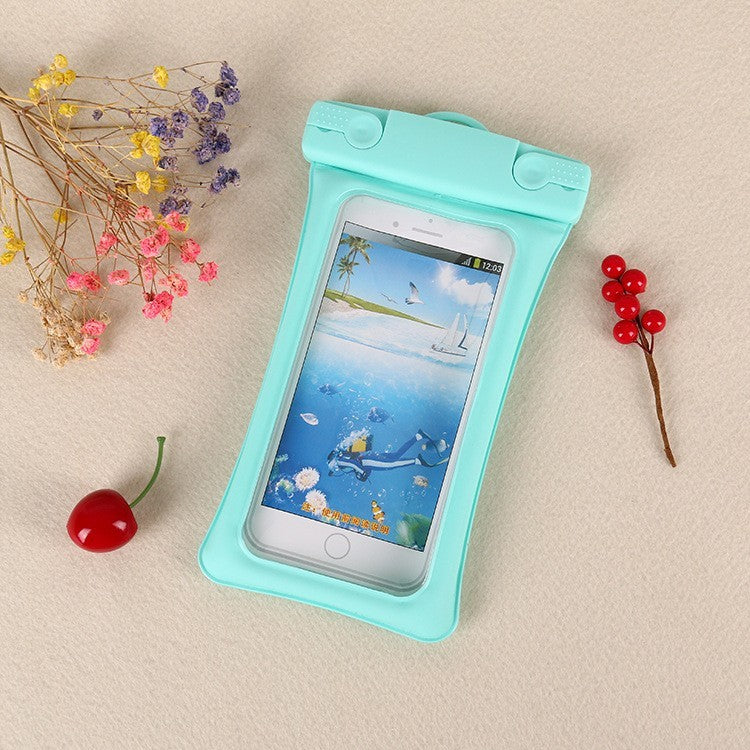 Husa subacvatica Matte Cushion Waterproof Flippy, Snowproof, Universala, cu Snur, pentru telefon sau documente, Verde Menta - vivimall.ro