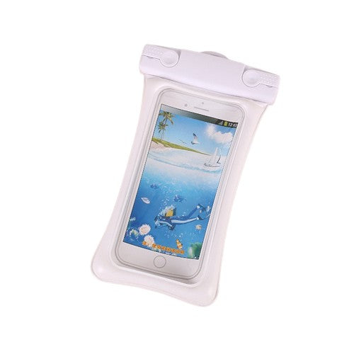 Husa subacvatica Matte Cushion Waterproof Vivimall, Snowproof, Universala, cu Snur, pentru telefon sau documente, Alb - vivimall.ro