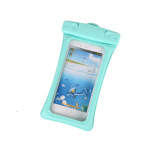 Husa subacvatica Matte Cushion Waterproof Vivimall, Snowproof, Universala, cu Snur, pentru telefon sau documente, Verde Menta - vivimall.ro