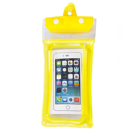 Husa subacvatica Zip Waterproof Vivimall, Snowproof, Universala, Impermeabila, cu Snur, pentru telefon sau documente, Galben - vivimall.ro