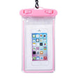 Husa subacvatica Zip Waterproof Vivimall, Snowproof, Universala, Impermeabila, cu Snur, pentru telefon sau documente, Roz - vivimall.ro
