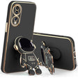Husă Huawei Mate 50 Pro 2în1 din TPU negru cu suport tip astronaut integrat, vedere frontală