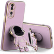 Husă Huawei Mate 60 Pro 2în1 din TPU cu suport tip astronaut integrat, culoare mov, vedere frontală