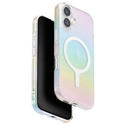 Husa Telefon, Vivimall, Compatibila iPhone 17, Model Cameleon, Magsafe, Schimbare Gradient de Culoare din Unghiuri Diferite, Multicolor - vivimall.ro