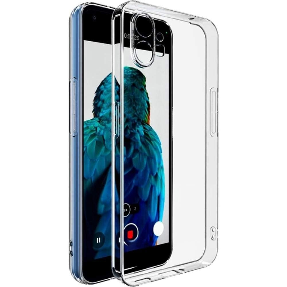 Husă Nothing Phone 2 din TPU transparent Vivimall, vedere frontală, grosime 1,5 mm
